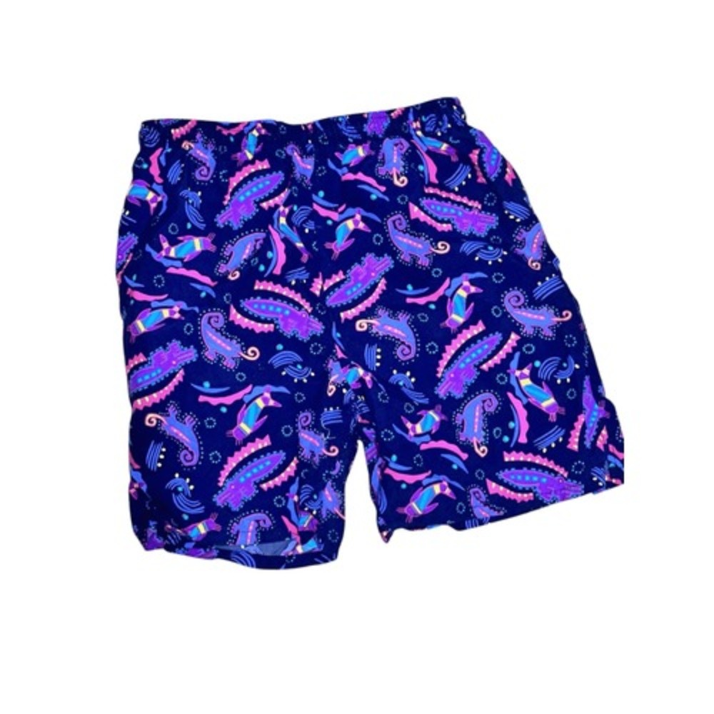 RARE VINTAGE MEN After The Stork Blue Y2K  Classic Swim Trunks size medium A cla